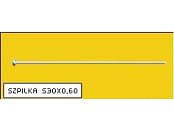 Oceľový špendlík, poniklovaný, 30x0,6 mm (box 500g)