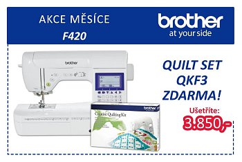 Šijací stroj Brother F420 + quiltovací sada v ceně