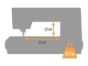 Šijací stroj JANOME SKYLINE S5 AE veľkosti XL