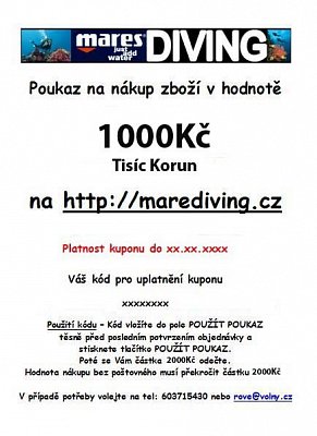 Darčekový poukaz na tovar v hodnote 1000Sk