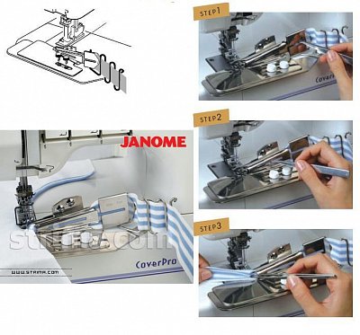 Lemovacie 32 / 8mm pre coverlock Janome 1000 CPX