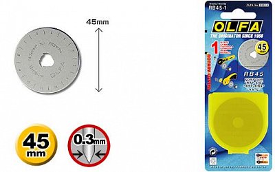 Náhradná guľatá rezací čepeľ 45 mm pre OLFA - 10ks