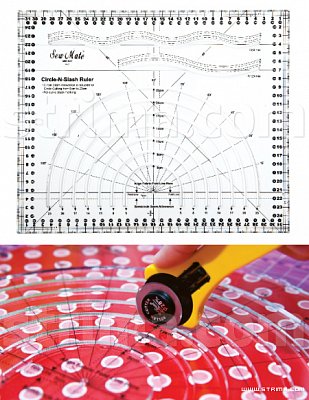 Pravítko pre quilting a patchwork - Krividlá cm