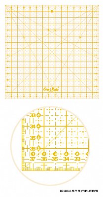 Rastrové pravítko pre quilting a patchwork 38x38 cm
