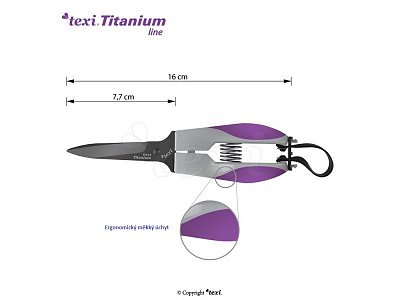 Remeselnícke nožnice / dlaňovky / cvakočky - TITANIUM Ti613