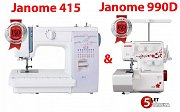 Šijací stroj JANOME 415 + Overlock Janome 990D ZVÝHODNENÝ SET