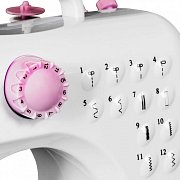Šijací stroj preděti Lucznik Mini Ružový vrátane chrániča prstov