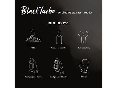 Steamer Texi Black Turbo vertikálne naparenie, žehlenie