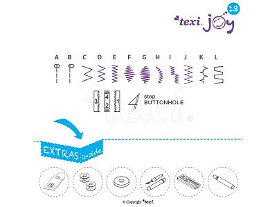 TEXI JOY 1301 - Šijací stroj - Ružový