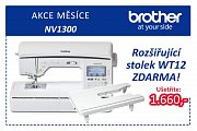 Šijací a quiltovací stroj Brother NV1300 + Akcia Stolík ZADARMO