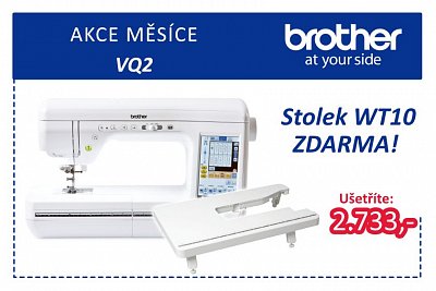 Šijací a quiltovací stroj Brother VQ2 + Akcia Stolík v ceně