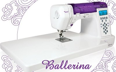 TEXI BALLERINA + Prídavný stolík - Šijací stroj elektronický, 200 programov, vyšívanie abecedy