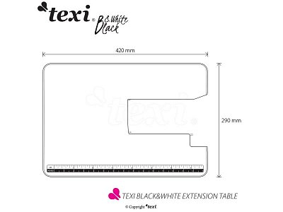 TEXI BLACK & WHITE + originálne PRÍDAVNÝ STOLÍK