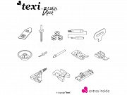 TEXI BLACK & WHITE + originálne PRÍDAVNÝ STOLÍK