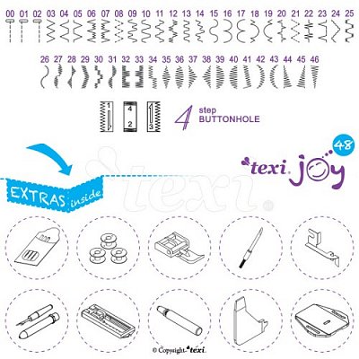 TEXI JOY 48 - Šijací stroj